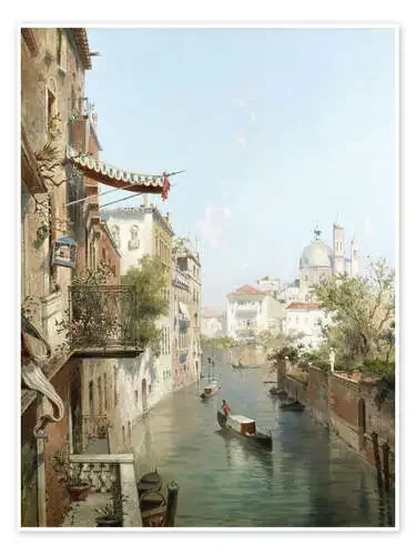 Canal de San Barnaba, Venecia de Franz Richard Unterberger Master Collection