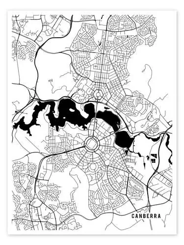 Canberra Australia Map de Main Street Maps