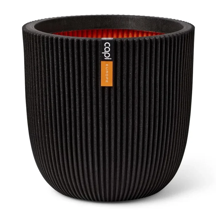 Capi Maceta Groove negro 43×41 cm
