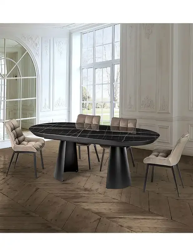 Capri Mesa Comedor Mármol Negro Schuller
