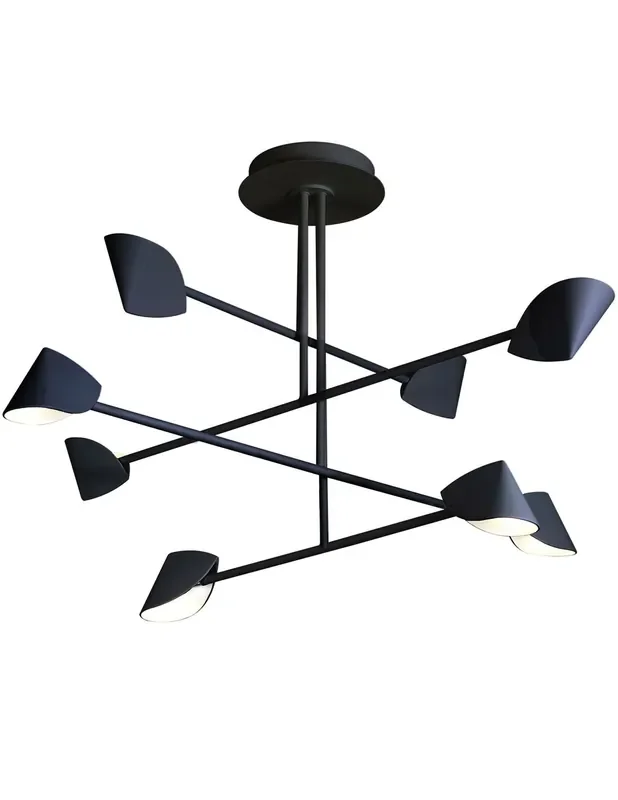 Capuccina Mantra Lámpara 8 Luces Negra