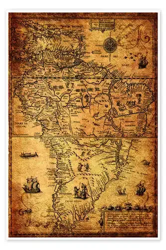 Caribbean 1606 de Michaels Antike Weltkarten