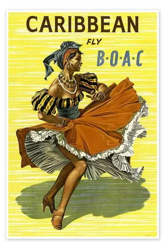 Caribbean Fly BOAC de Vintage Travel Collection