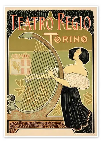 Cartel del Teatro Regio de Turín de Italian School Bridgeman Images