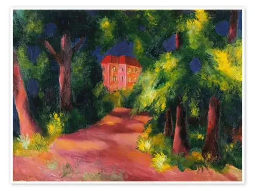Casa roja en el parque de August Macke ARTOTHEK