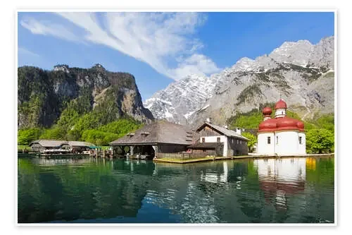 Casas en Koenigssee, Parque Nacional Berchtesgaden de Dieter Meyrl