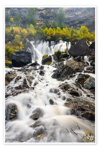 Cascadas de Siebe Brünne en Lenk en otoño de Marcel Gross