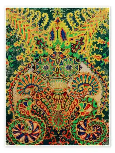 Cat animal head pattern de Louis Wain akg-images