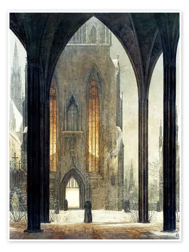 Cathedral in Winter de Ernst Ferdinand Oehme ARTOTHEK