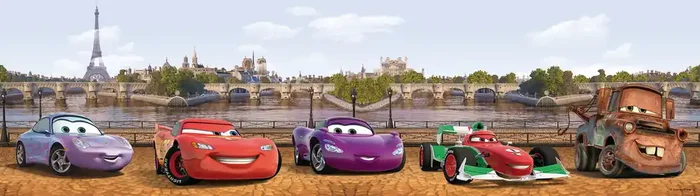 cenefa autoadhesiva Cars marrón y azul de Disney – 600010
