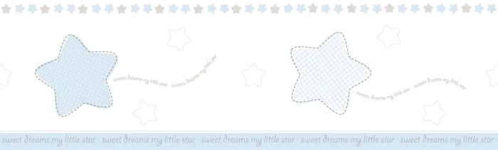 cenefa autoadhesiva estrellas azul y blanco de Sanders & Sanders – 640611