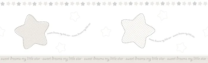 cenefa autoadhesiva estrellas beige y blanco de Sanders & Sanders – 640613