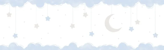 cenefa autoadhesiva pequeñas estrellas azul y blanco de Sanders & Sanders – 640602