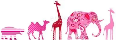 cenefa de papel pintado XXL animales rosa de ESTAhome – 155802