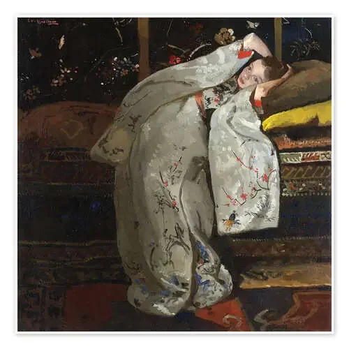 Chica en un kimono blanco de Georg-Hendrik Breitner Master Collection