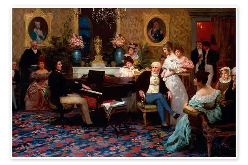 Chopin juega en el salón del príncipe Radziwill de Henryk Siemiradzki Bridgeman Images