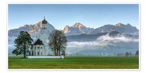Church St. Coloman in Allgaeu autumn de Michael Valjak