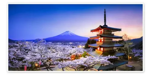 Chureito Pagoda at Mount Fuji in Fujiyoshida, Japan de Jan Christopher Becke