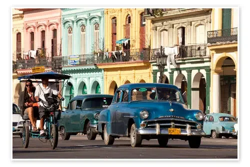 classic us cars in havanna, cuba de Peter Schickert