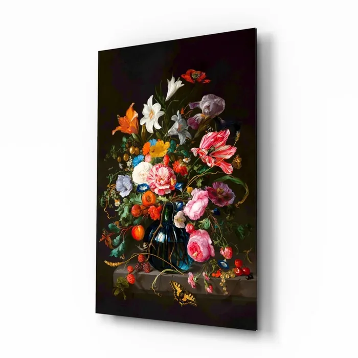 Classical Still Life Glass Wall Art Designer Collection – 28.5 » X 18 «