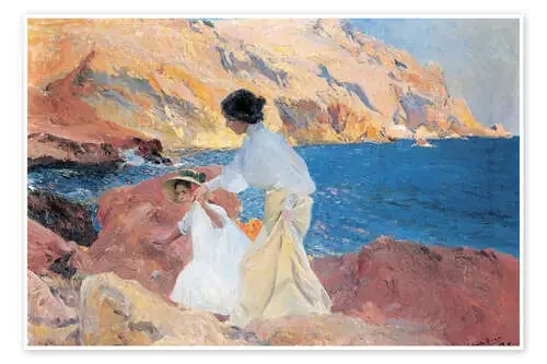 Clotilde y Elena en las Rocas, Jávea de Joaquín Sorolla y Bastida Bridgeman Images