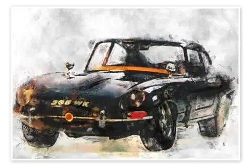 Coche antiguo en negro de LoRo-Art