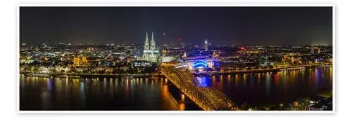 Cologne Night skyline panorama de rclassen