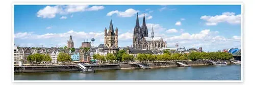 Cologne Rheinufer with cathedral and town hall de Jan Christopher Becke