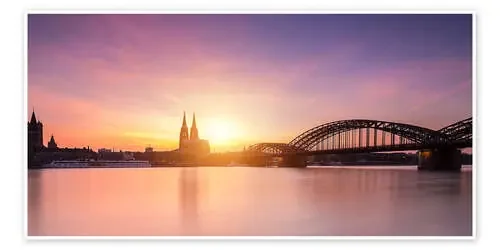 Cologne skyline sunset silhouette de rclassen
