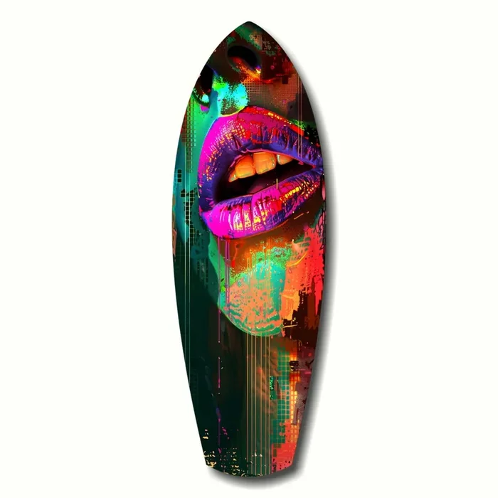 Colorful Lips V11 Glass Wall Art – 12 » X 35 «