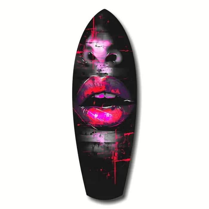 Colorful Lips V16 Glass Wall Art – 12 » X 35 «