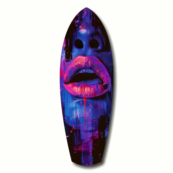 Colorful Lips V3 Glass Wall Art – 12 » X 35 «