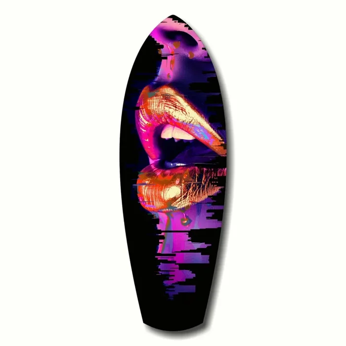 Colorful Lips V7 Glass Wall Art – 12 » X 35 «