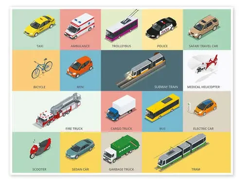 Colorful vehicles de Kidz Collection Editors Choice