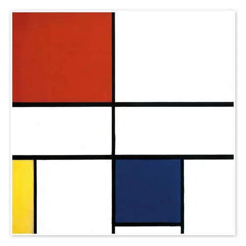 composición c en rojo, azul y amarillo de Piet Mondrian Master Collection