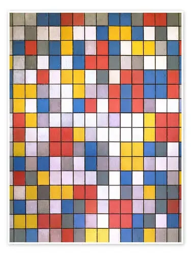 Composición en damero con colores claros de Piet Mondrian akg-images