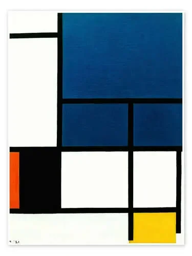 Composition with big blue surface de Piet Mondrian akg-images