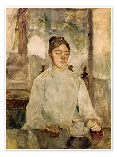 Countess de Toulouse-Lautrec Breakfasting at Malrome, 1883 de Henri de Toulouse-Lautrec Granger Collection