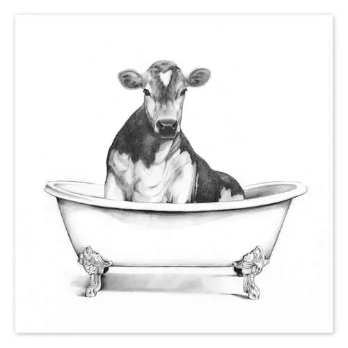 Cow in the Tub de Victoria Borges World Art Group