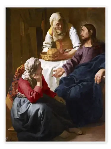 Cristo en la casa de Marta y María de Jan Vermeer Master Collection