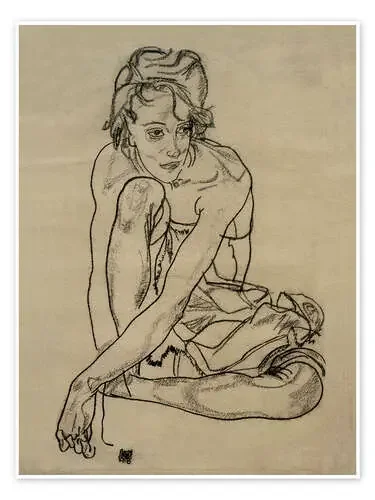 Crouching de Egon Schiele akg-images