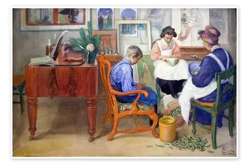 Cuando se pela de Carl Larsson Master Collection