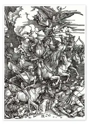Cuatro caballeros del apocalipsis de Albrecht Dürer Master Collection