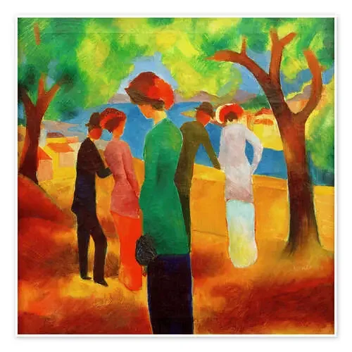 Dama con chaqueta verde de August Macke akg-images