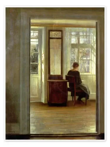 Dama en un interior de Carl Holsøe Bridgeman Images