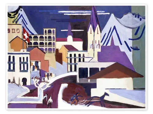 Davos – Plaza en la estación de Ernst Ludwig Kirchner ARTOTHEK
