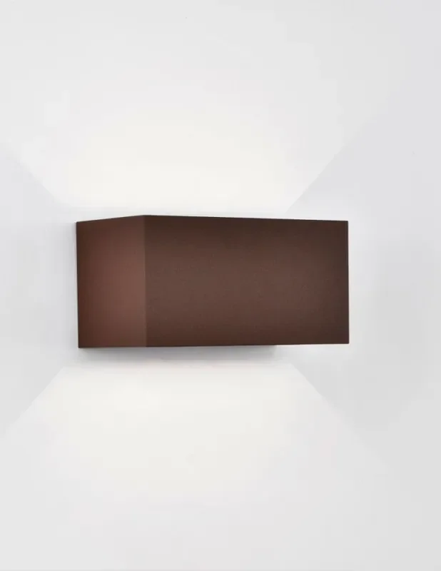 Davos Doble Aplique Exterior Corten 3000K