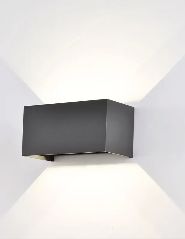 Davos Doble Aplique Exterior Gris Oscuro 4000K