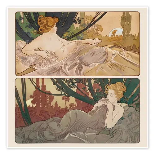 Dawn and Dusk de Alfons Mucha Master Collection