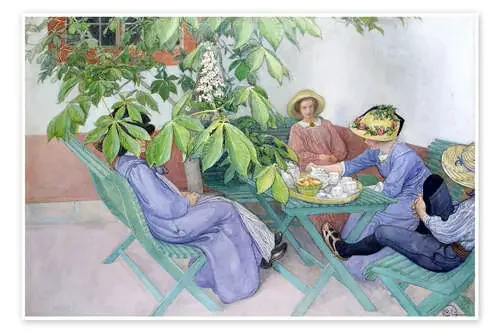 Debajo del castaño de Carl Larsson Bridgeman Images